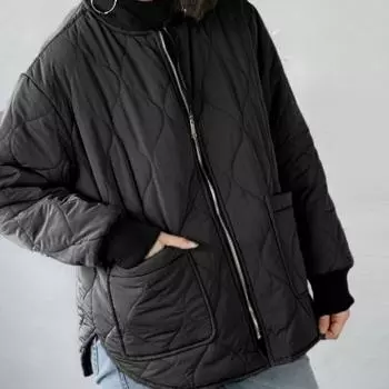 Новые женские свободные нерегулярные и тонкие повседневные женские хлопчатобумажные наполнители, женские теплые куртки one size fits all зелёный