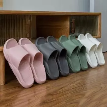 Новые женские тапочки, летние удобные тапочки с мягкой подошвой, нескользящая верхняя одежда для купания в ванной комнате, сандалии и тапочки 35-36 белый