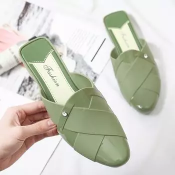 Новые женские тапочки на каблуке Slope, мягкие сетчатые красные летние тапочки для кухни, работы, женские водонепроницаемые тапочки для студентов 5.5 чёрный