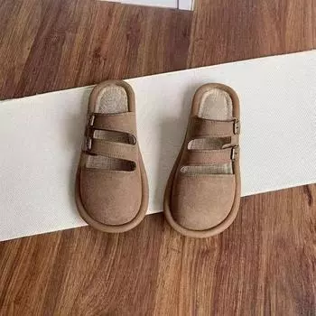 Новые женские тапочки на платформе, плоские туфли, модные уличные, закрытые, пляжные, женские, мягкие туфли Baotou 35