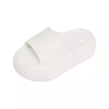 Новые женские тапочки, популярный дизайн, повседневные домашние тапочки из ЭВА с толстой подошвой, нескользящие сандалии для отдыха на плоской подошве 35-36