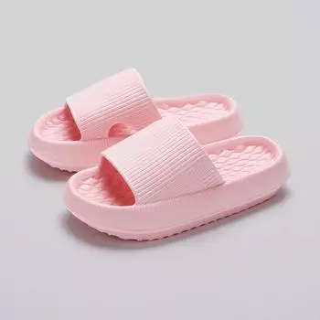 Новые женские тапочки с облаком на толстой подошве, летние легкие сандалии на платформе с мягкой подошвой, женские повседневные нескользящие пляжные туфли, шлепанцы 36-37 розовый