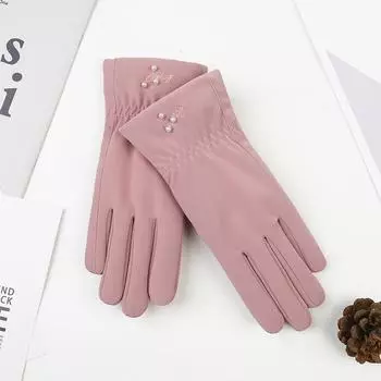 Новые женские теплые перчатки для осени и зимы на открытом воздухе для езды на велосипеде. Простые ветрозащитные и водоотталкивающие, плюс бархатные и утолщенные перчатки для сенсорных экранов. One Size