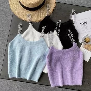 Новые женские топы лета 2021 года One Size чёрный