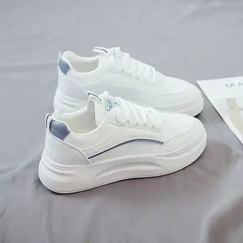 Новые женские туфли белого цвета, модные, люксовые брендовые, теплые, удобные, повседневные, женские, универсальные, на плоской подошве, Zapatos De Hombre 35 синий