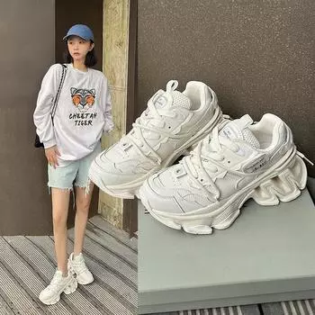 Новые женские туфли Daddy Shoes с толстой подошвой, удобные одинарные туфли, женская повседневная спортивная обувь, универсальные женские одинарные туфли на осень и зиму 35