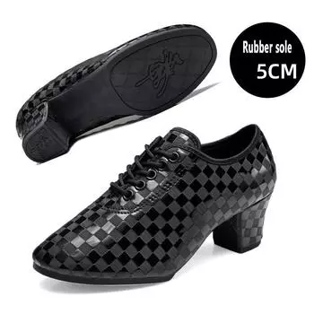 Новые женские туфли для латинских танцев с мягкой подошвой для взрослых дамские туфли для моряков, туфли для учителей, каблук 5 см 34 чёрный