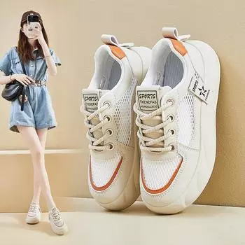 Новые женские туфли для папы, универсальные повседневные кроссовки на платформе, студенческие спортивные модные дышащие женские туфли с подошвой из дуриана 35