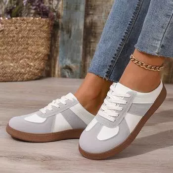 Новые женские туфли Four Seasons Fashion Little White Shoes Backspace Classic Large Size Casual Forrest Gump Sports Virtue Training Board Sho 35 серебряный серый