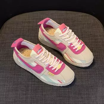 Новые женские туфли Four Seasons корейская версия моды моральная подготовка студентов повседневные дышащие маленькие белые туфли спортивная обувь Forrest Gump 35 синий