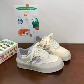 Новые женские туфли Four Seasons, модные маленькие белые туфли, классические, подходящие по цвету, для студентов, повседневные, дышащие, спортивные, моральные, тренировочные, для доски 35