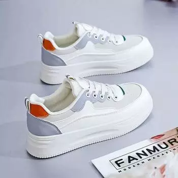 Новые женские туфли Four Seasons, модные маленькие белые туфли, классические туфли в стиле ретро для сноуборда, студенческие, дышащие, спортивные, добродетельные, тренировочные, хлебные туфли 35 синий