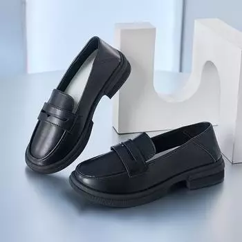 Новые женские туфли из кожи легкие и удобные, универсальные мокасины, туфли Мэри Джейн из кожи на платформе, обувь для работы и дома. 36 коричневый