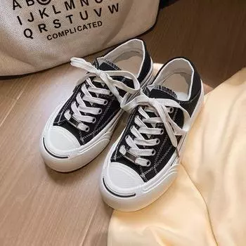 Новые женские туфли из вулканизированной кожи премиум-класса со шнуровкой, модные кроссовки на плоской подошве с мягкой подошвой, повседневные кроссовки для женщин Tide Shoes 35