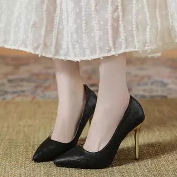 Новые женские туфли-лодочки больших размеров, туфли-лодочки с острым носком, модельные туфли на высоком каблуке, свадебная женская обувь на каблуке, Zapatos De Mujer 34