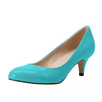 Новые женские туфли-лодочки из лакированной кожи на низком каблуке 5 см, сексуальные туфли с острым носком, офисные женские туфли телесного белого цвета, свадебные туфли, большой размер 42 35