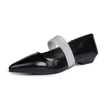 Новые женские туфли-лодочки на лето и осень, туфли-лодочки на низком каблуке с острым носком, женские балетки, удобные, блестящие, телесного цвета, размеры 35-42 35