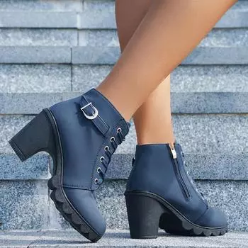 Новые женские туфли, модные ботинки на толстой подошве, повседневные, удобные, водонепроницаемые, большого размера, женские ботинки на платформе Botas De Mujer 35