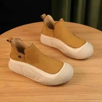 Новые женские туфли на платформе, балетки, готические ботинки, челси, мотоциклетные зимние дизайнерские ботильоны, модные ботинки для ходьбы, готические ботинки, запатос 35