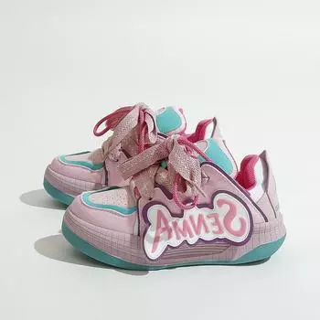 Новые женские туфли на платформе, туфли с градиентными цветовыми блоками, женская натуральная кожа, коровья кожа, женская обувь Bread, повседневная модная обувь Niche 35