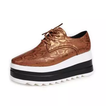 Новые женские туфли на плоской платформе, повседневные туфли без застежек, женские кроссовки на толстой подошве Zapatillas De Deporte, размер 36-43 35