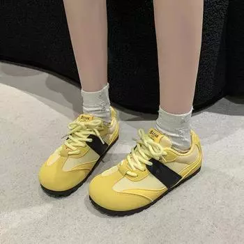 Новые женские туфли на плоской подошве в стиле пэчворк с сеткой для девочек, летние модные кроссовки на шнуровке для женщин, спортивная обувь с мягкой дышащей подошвой 35