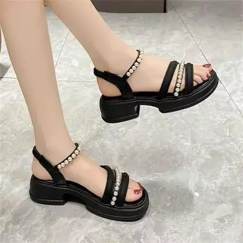 Новые женские туфли на высокой платформе без шнурков для девочек на каблуках, черные кроссовки на высоком каблуке, спортивные кроссовки, тренажеры, модные кроссовки 35