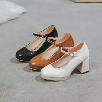 Новые женские туфли на высоком каблуке, женская летняя обувь, туфли на высоком каблуке с квадратной головкой, женская модная обувь 35