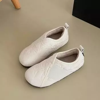 Новые женские туфли One Kick женские туфли на плоской подошве зимние с круглым носком плюшевые флиса для тепла однотонные повседневные удобные мокасины на плоской подошве 35