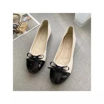 Новые женские туфли с бантом и круглым носком, туфли Мэри Джейн, женские летние повседневные туфли с закрытым носком 2024 года 35 чёрный