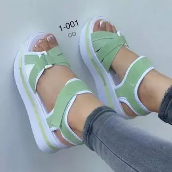 Новые женские туфли с круглым носком и толстой подошвой, с плоским дном, женские односимвольные пляжные классные тапочки, размер 43 35 чёрный