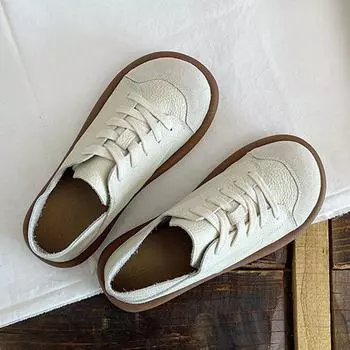 Новые женские туфли с плоским дном и круглым носком, повседневные женские кроссовки со шнуровкой, разноцветные, с мягкой подошвой, бежевые, вулканизированные туфли 35 белый