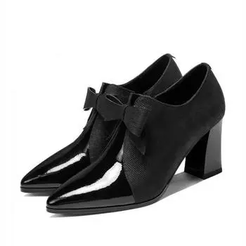 Новые женские туфли Sapatos Femininos с острым носком, разноцветные, высокого качества, без застежек, женские туфли для офиса, высокие каблуки, женские туфли для платья 35