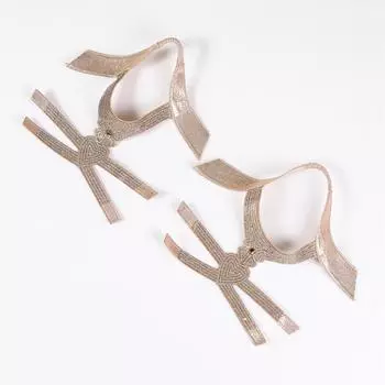 Новые женские туфли верхняя часть в процессе работы мода стразы плоская подошва босоножки на танкетке верхние аксессуары мода каблук женщины 35 абрикосовый