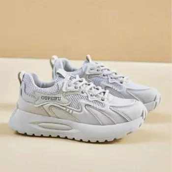 Новые женские туфли женские летние студенческие беговые спортивные повседневные сетчатые дышащие спортивные туфли P456 35 бежевый
