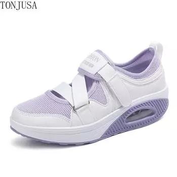 Новые женские удлиняющие кроссовки на толстой подошве с цветными блоками, дышащие студенческие повседневные кроссовки 35