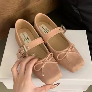 Новые женские удобные балетки на плоской подошве, дизайнерские женские туфли Мэри Джейн, модные туфли с квадратным носком, удобные женские туфли на плоской подошве с мягкой подошвой 35 чёрный