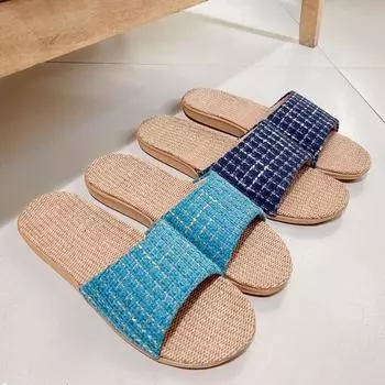 Новые женские удобные легкие льняные тапочки из ЭВА 35 розовый