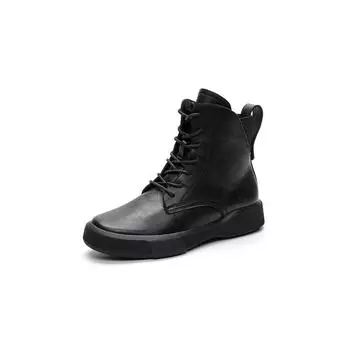 Новые женские универсальные ботинки большого размера на плоской подошве, короткие ботинки, женская обувь, ретро, на толстой подошве 35