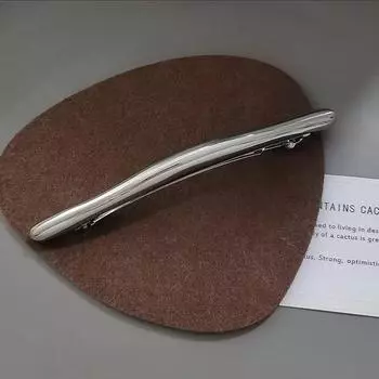 Новые женские винтажные простые золотистые длинные заколки-полоски, металлические заколки для волос неправильной формы, женские гладкие заколки-автоматы