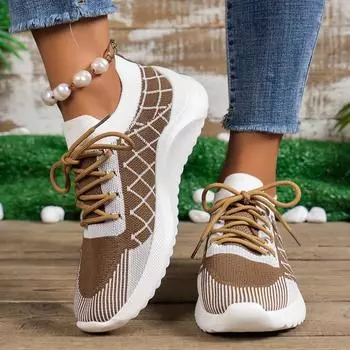 Новые женские вулканизированные туфли Coffee Woman Orthopedic Sneakers Универсальные женские туфли Сетчатые дышащие туфли Zapatos Para Mujeres 37