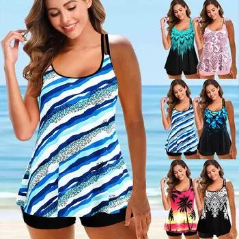 Новые женские высококачественные пляжные купальники, раздельные купальники, купальники с круглым вырезом, пуш-ап, сексуальное бикини S-6XL S