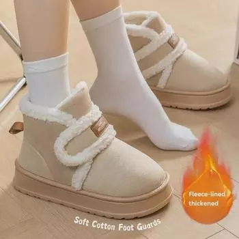 Новые женские зимние ботинки 2024 года с утолщенной бархатной подкладкой для защиты от скольжения, тепла и комфорта Fits 39-40