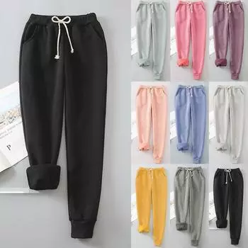 Новые женские зимние однотонные флисовые брюки большого размера Wei, повседневные леггинсы Harun M темно-серого