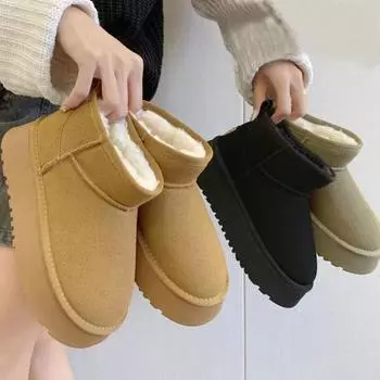 Новые женские зимние теплые зимние ботинки, непромокаемые противоскользящие хлопковые женские ботильоны на утепленной платформе с подкладкой, Botas Mujer 35