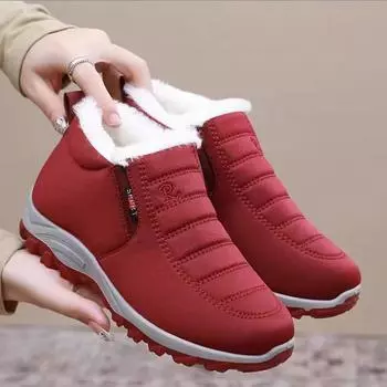 Новые женские зимние зимние ботинки на подкладке из искусственного меха, уличные противоскользящие легкие повседневные теплые ботинки, короткие женские ботинки с плюшевой подкладкой 35