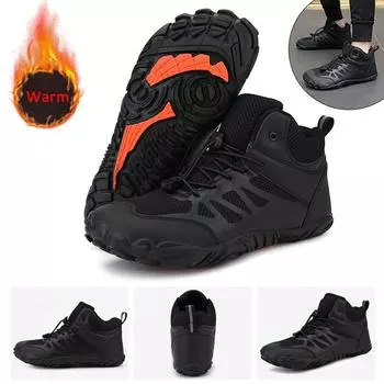 Новые зимние ботинки для мужчин и женщин, повседневная обувь для босиком на снегу, уличная рабочая обувь, женские теплые мужские ботильоны на меху, мужские зимние ботинки 36