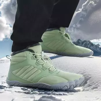 Новые зимние ботинки для мужчин и женщин, уличные ботинки, теплые плюшевые повседневные ботинки из оксфорда, нескользящие походные зимние ботинки, большой размер 36-46 36 чёрный