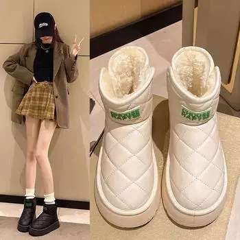 Новые зимние ботинки для женщин - на меху с толстым флисом и теплым хлопком 36