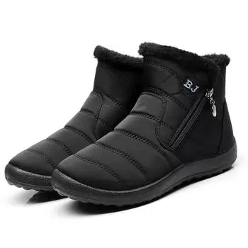 Новые зимние ботинки из зонтичной ткани с боковой молнией из хлопка со средним рукавом, водонепроницаемые и удобные женские большие хлопковые ботинки 35